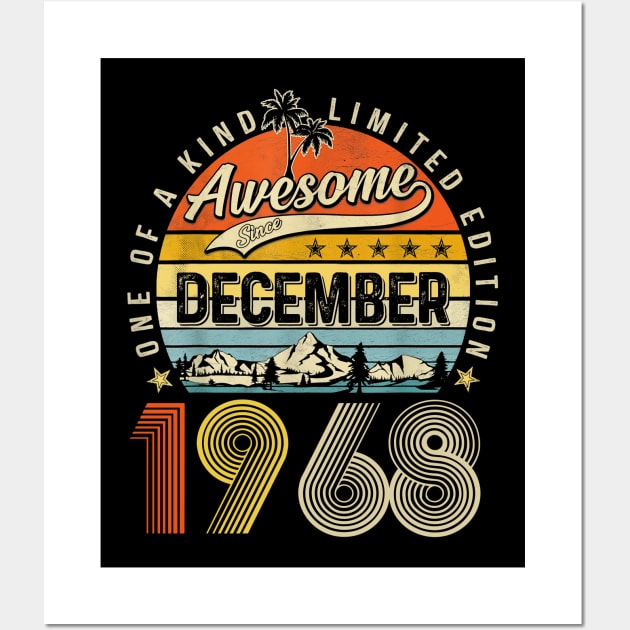 Awesome Since  December 1968 Vintage 55th Birthday Wall Art by PlumleelaurineArt